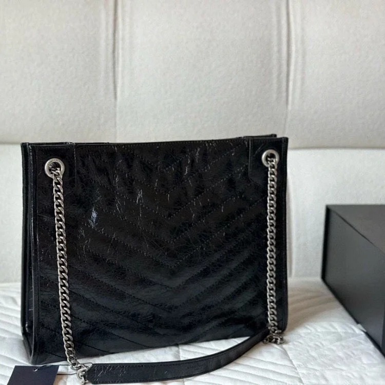 Diy Yangshulin bag women's 2025 new commuter tote bag large capacity single shoulder crossbody portable chain bag