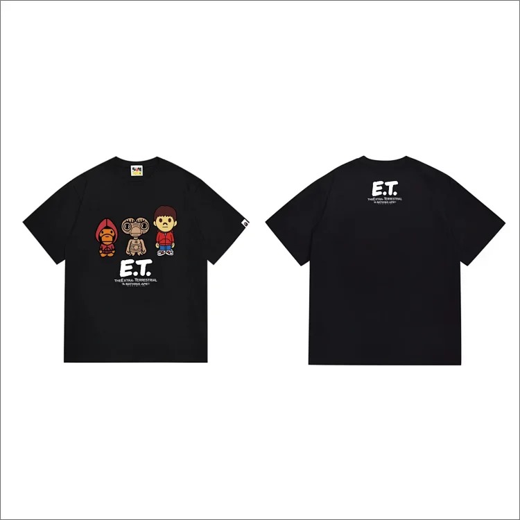 DX24-7 printed men's and women's casual loose short-sleeved collection 4 image 2