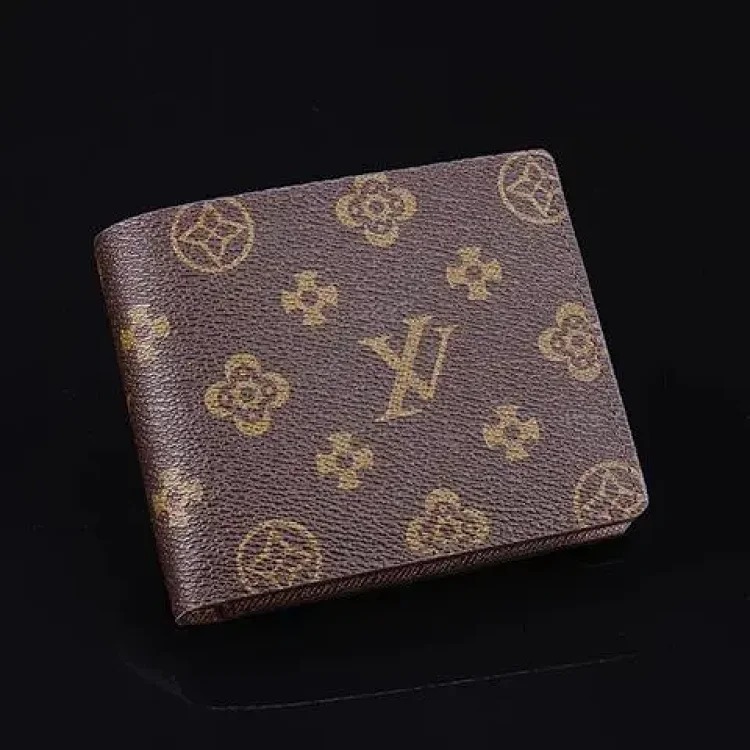 Louis Vuitton Fashion hot style letter men's presbyopic plaid short clip wallet