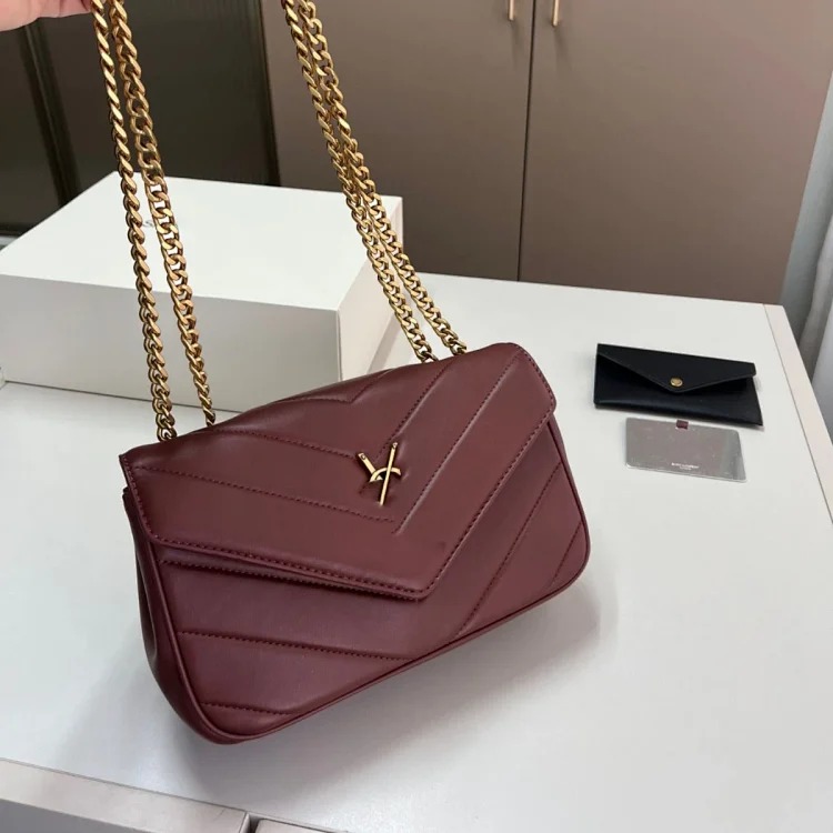 Yang Shulinzi mother-daughter bag LOULOU three-in-one flip lambskin chain shoulder crossbody small square bag versatile