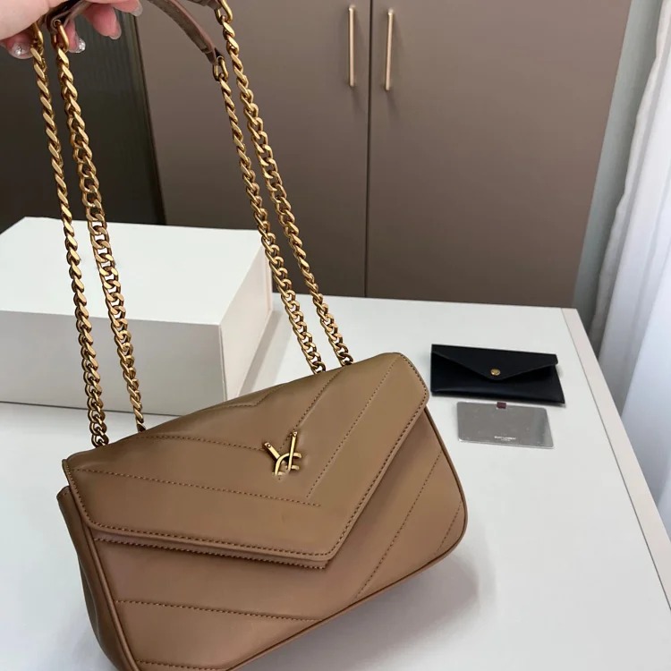 Yang Shulinzi mother-daughter bag LOULOU three-in-one flip lambskin chain shoulder crossbody small square bag versatile