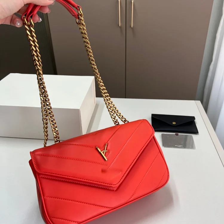 Yang Shulinzi mother-daughter bag LOULOU three-in-one flip lambskin chain shoulder crossbody small square bag versatile