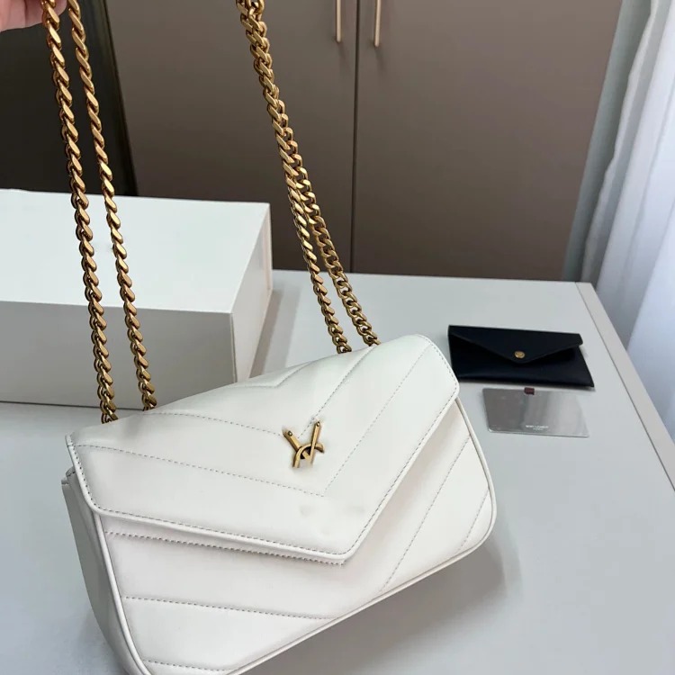 Yang Shulinzi mother-daughter bag LOULOU three-in-one flip lambskin chain shoulder crossbody small square bag versatile