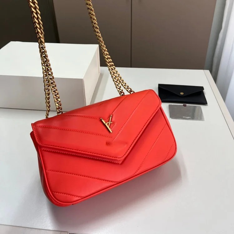 Yang Shulinzi mother-daughter bag LOULOU three-in-one flip lambskin chain shoulder crossbody small square bag versatile