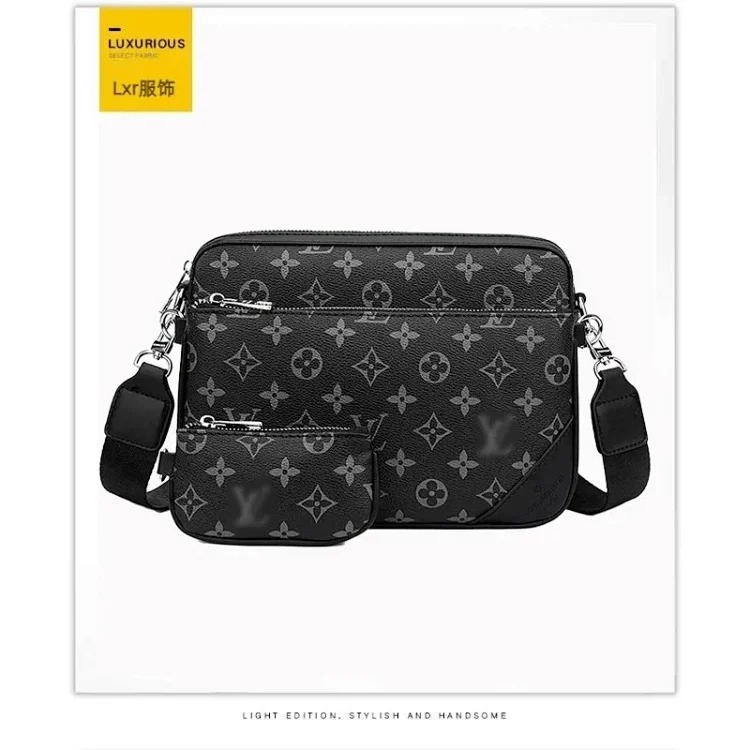 SXBB-European and American retro pattern high-end crossbody bag classic large + small bag image 2