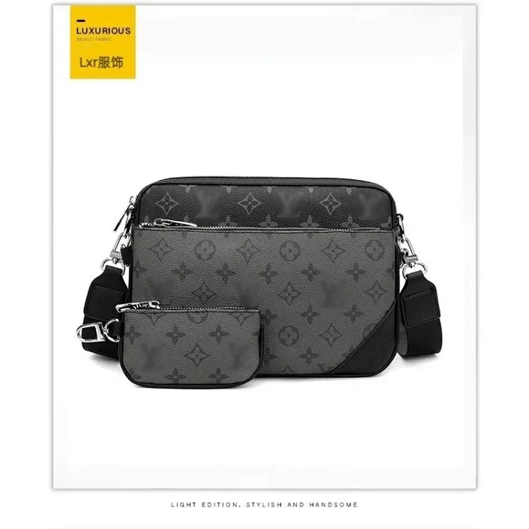 SXBB-European and American retro pattern high-end crossbody bag classic large + small bag image 3