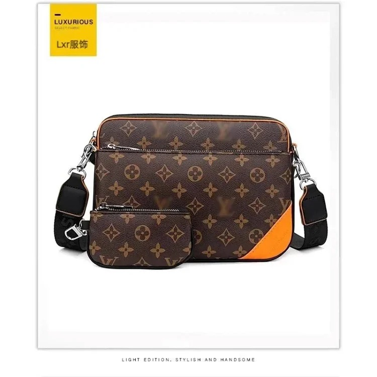 SXBB-European and American retro pattern high-end crossbody bag classic large + small bag image 4