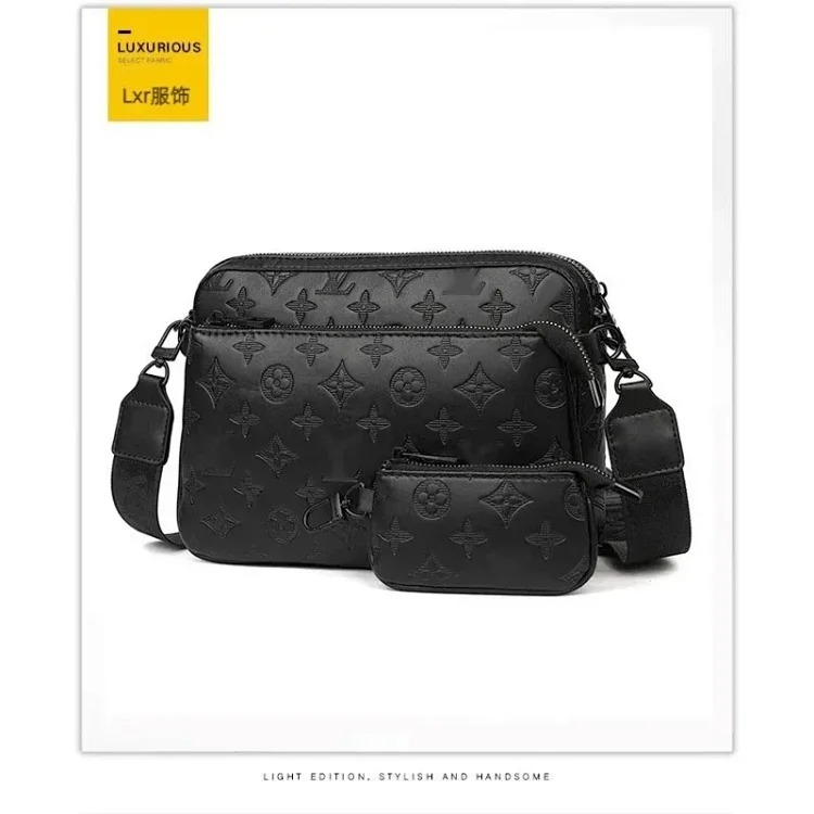 SXBB-European and American retro pattern high-end crossbody bag classic large + small bag image 5
