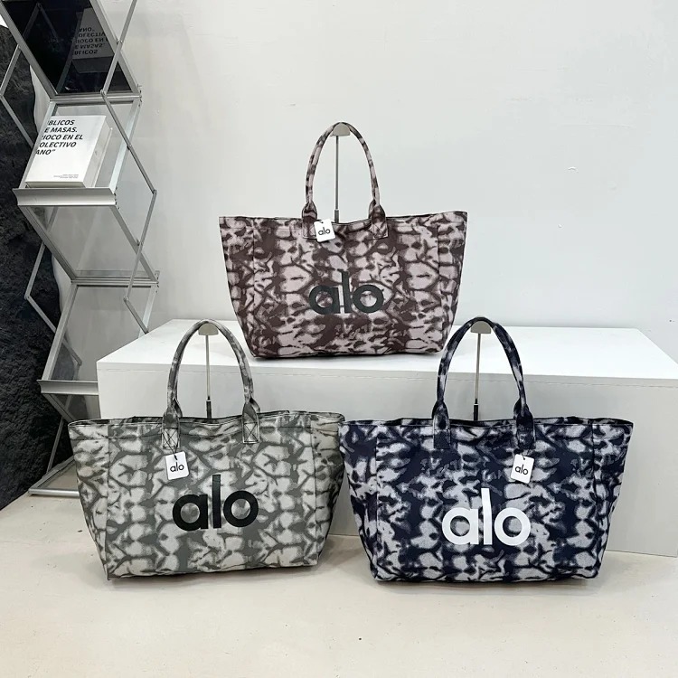 Alo women's bag large capacity tote bag short travel bag shoulder canvas bag handbag ins yoga bag portable