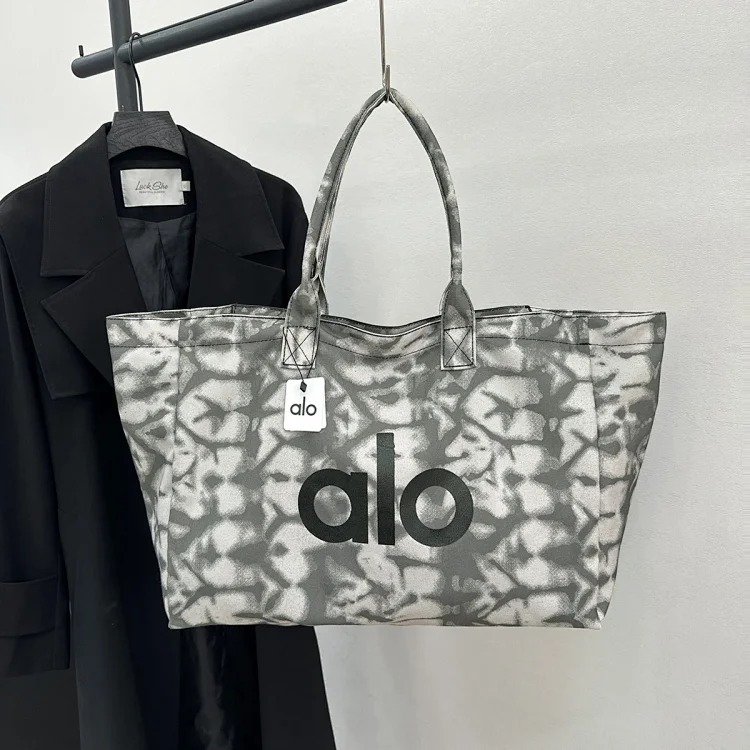Alo women's bag large capacity tote bag short travel bag shoulder canvas bag handbag ins yoga bag portable