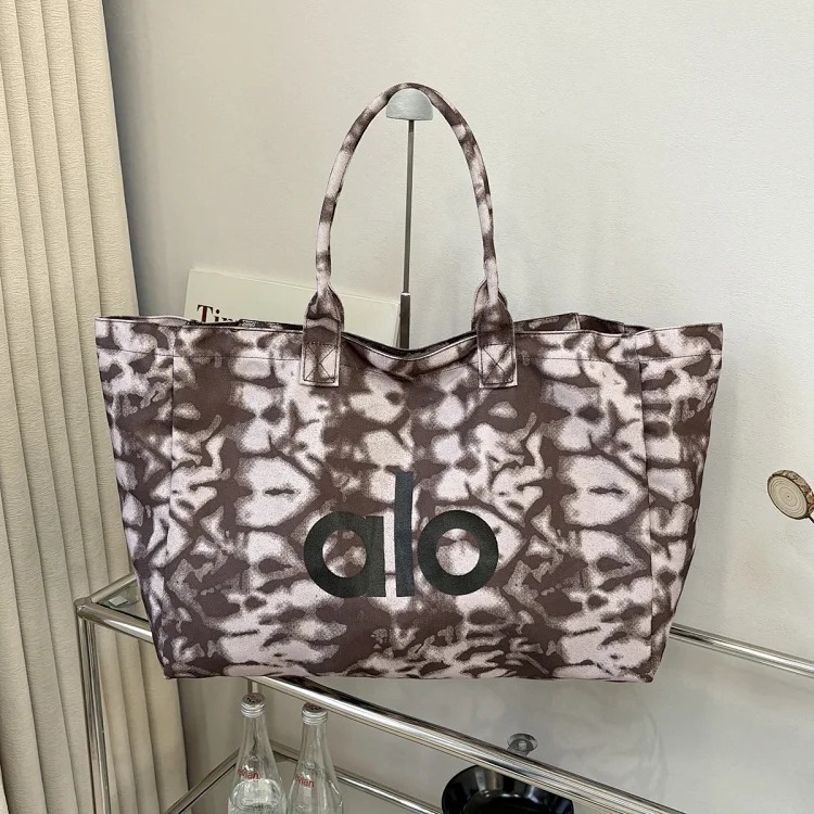 Alo women's bag large capacity tote bag short travel bag shoulder canvas bag handbag ins yoga bag portable