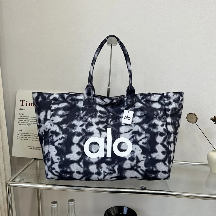 Alo women's bag large capacity tote bag short travel bag shoulder canvas bag handbag ins yoga bag portable