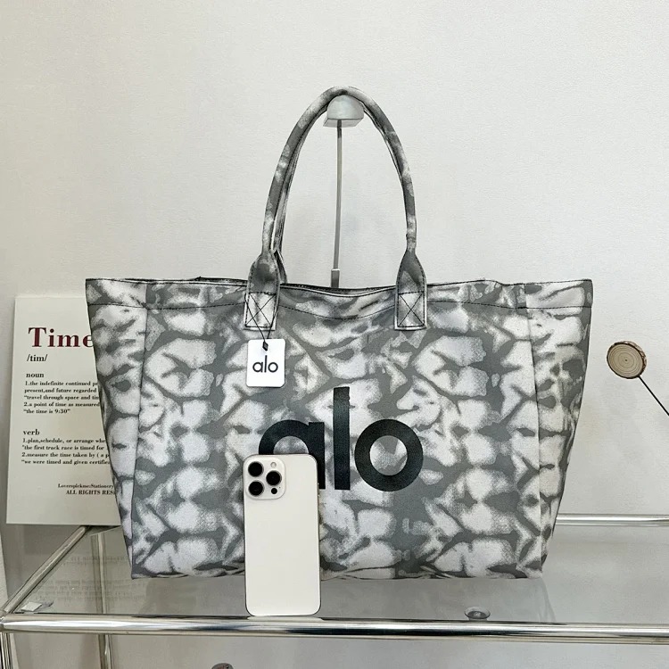 Alo women's bag large capacity tote bag short travel bag shoulder canvas bag handbag ins yoga bag portable