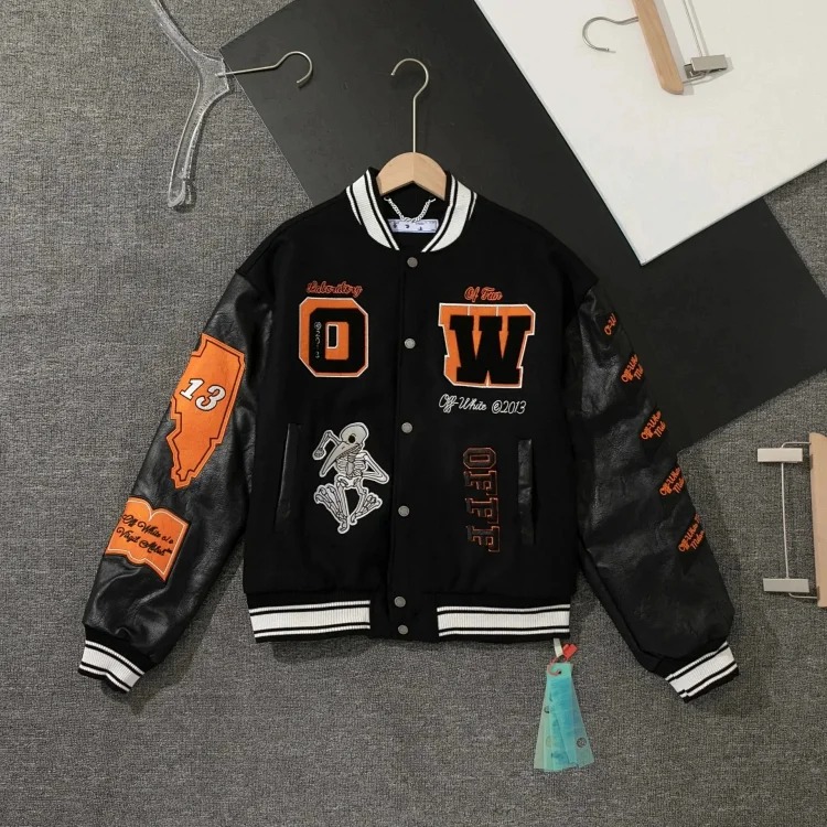 This year's new leather baseball uniform European and American couple's youth street fashion jacket image 6