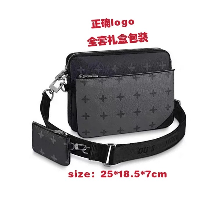 Louis Vuitton New men's crossbody bag Keepall pillow bag large capacity shoulder bag versatile crossbody bag travel bag for men