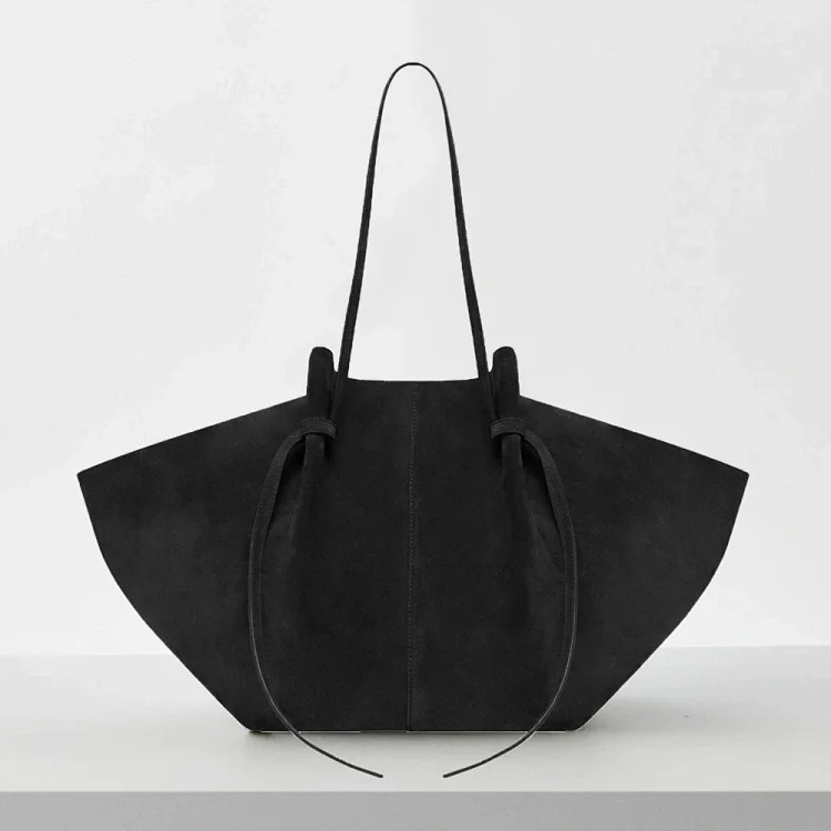 Cross-border handbag women's cross-body autumn and winter frosted leather wings large capacity shoulder bag advanced storage armpit France