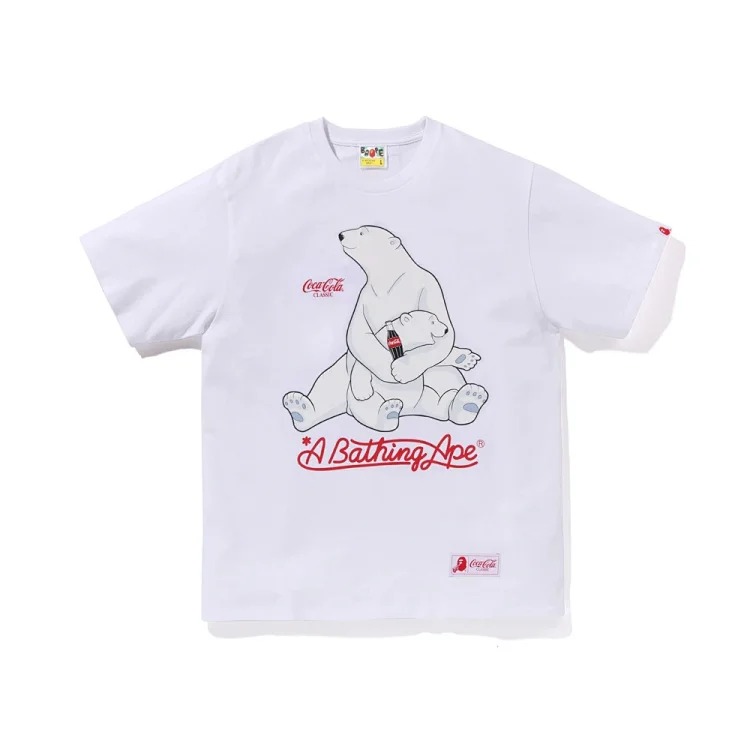 Bape A BATHING APE short-sleeved men's and women's large size loose pullover T-shirt for teenagers