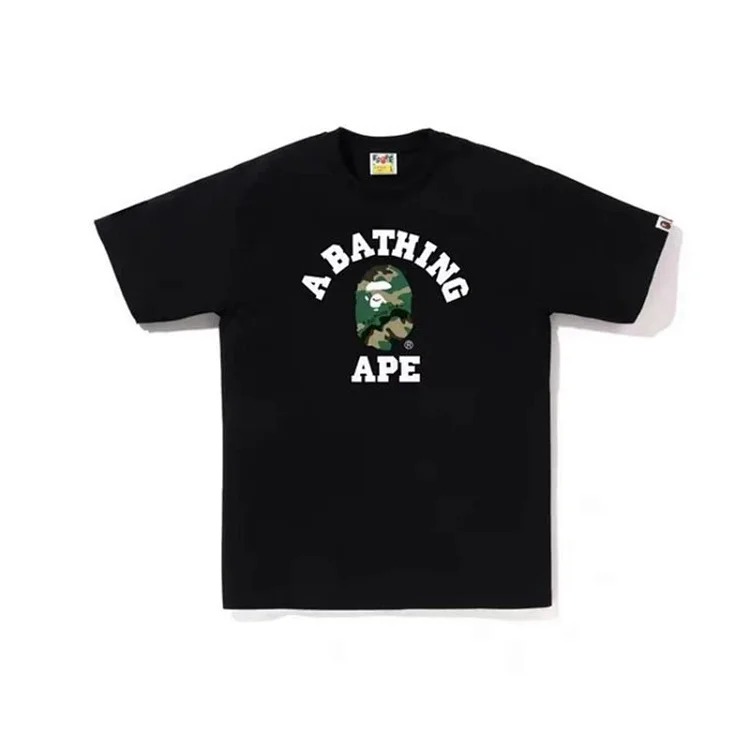 Bape A BATHING APE short-sleeved men's and women's large size loose pullover T-shirt for teenagers