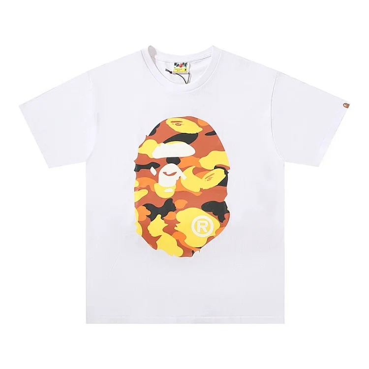 Bape A BATHING APE short-sleeved men's and women's large size loose pullover T-shirt for teenagers
