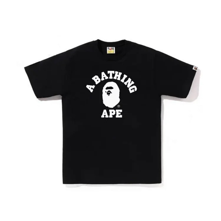 Bape A BATHING APE short-sleeved men's and women's large size loose pullover T-shirt for teenagers