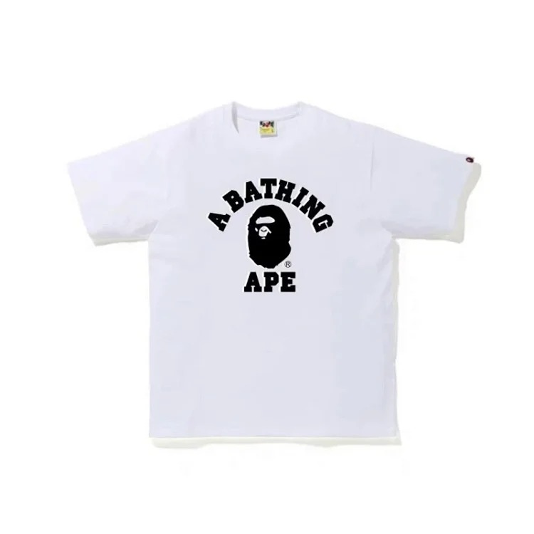 Bape A BATHING APE short-sleeved men's and women's large size loose pullover T-shirt for teenagers