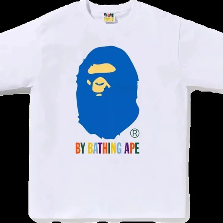 Bape A BATHING APE short-sleeved men's and women's large size loose pullover T-shirt for teenagers