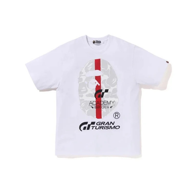 Bape A BATHING APE short-sleeved men's and women's large size loose pullover T-shirt for teenagers