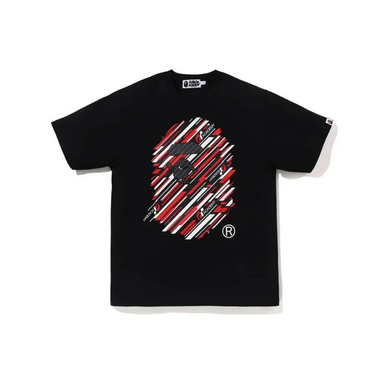 Bape A BATHING APE short-sleeved men's and women's large size loose pullover T-shirt for teenagers