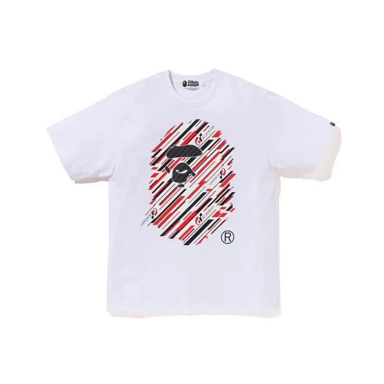Bape A BATHING APE short-sleeved men's and women's large size loose pullover T-shirt for teenagers