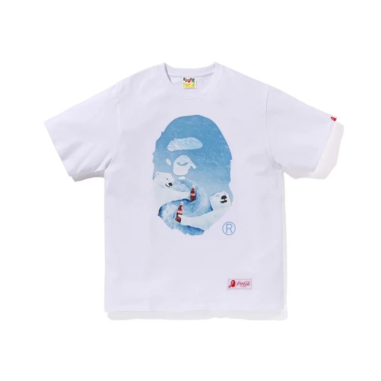 Bape A BATHING APE short-sleeved men's and women's large size loose pullover T-shirt for teenagers