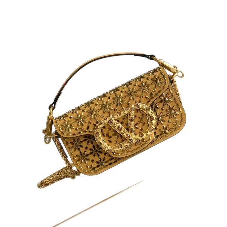 Diamond crystal flower handbag 2026 new evening bag women's portable shoulder crossbody chain women's bag fashion