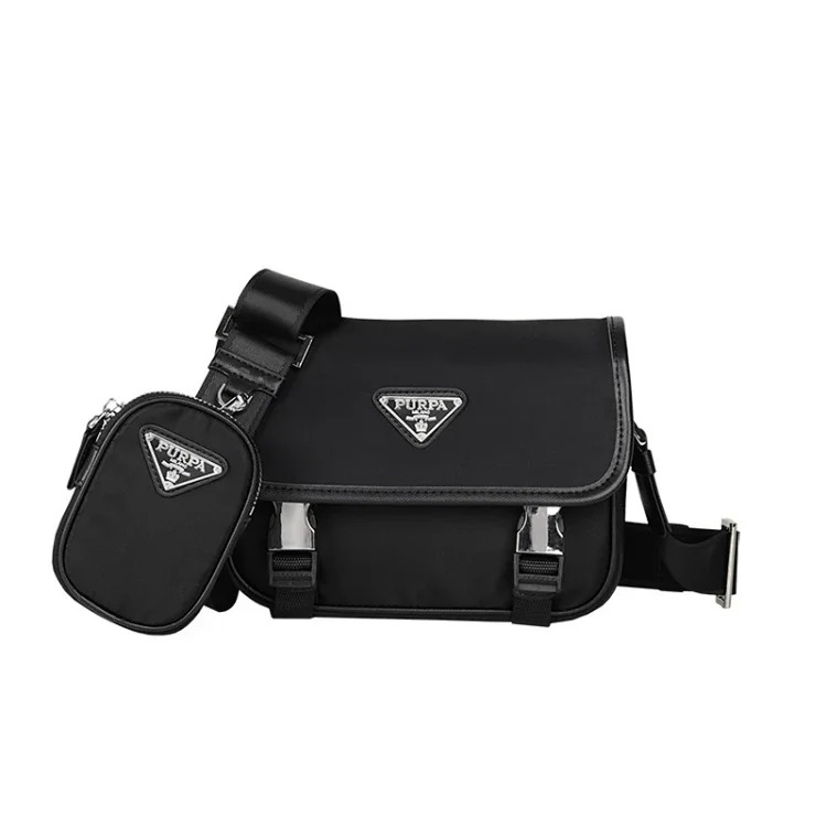 Dior YY08--Shoulder bag oblique small bag men's nylon cloth messenger bag men's messenger bag camera bag two-in-one with box