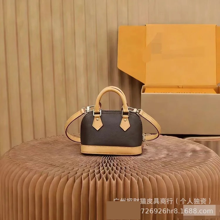 Louis Vuitton Mahu high-quality presbyopic shell bag vegetable-tanned genuine leather women's bag hand-held shoulder crossbody bag second-hand style 2026 new style image 3