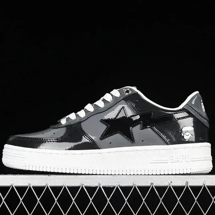 AG5 unisex sneakers patent leather star casual shoes image 2