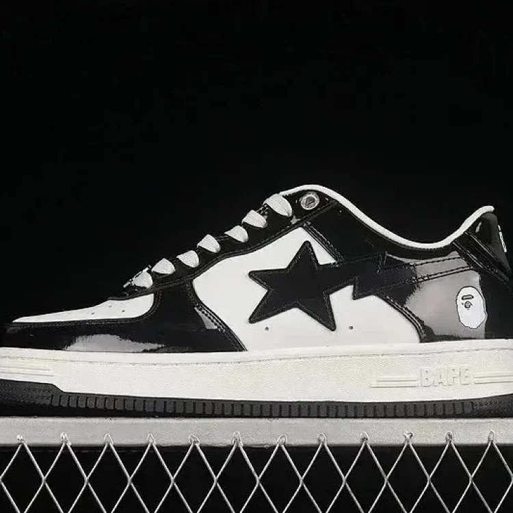 AG5 unisex sneakers patent leather star casual shoes image 3