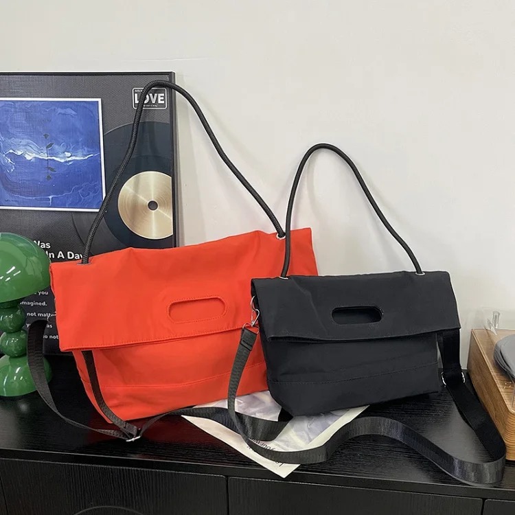 Large-capacity handbag new style simple and versatile commuter shoulder bag trendy fashion crossbody bag commuter large capacity