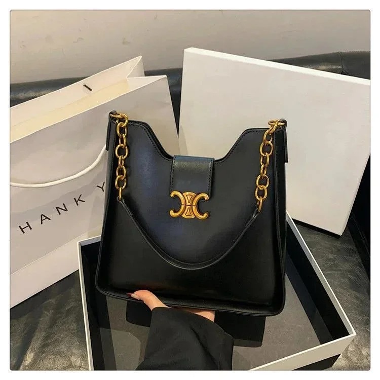 Advanced single shoulder underarm chain texture women's bag 20232024 new fashion retro versatile casual