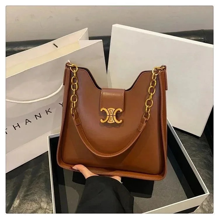 Advanced single shoulder underarm chain texture women's bag 20232024 new fashion retro versatile casual