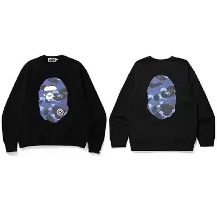 Round neck embroidered pullover sweatshirt