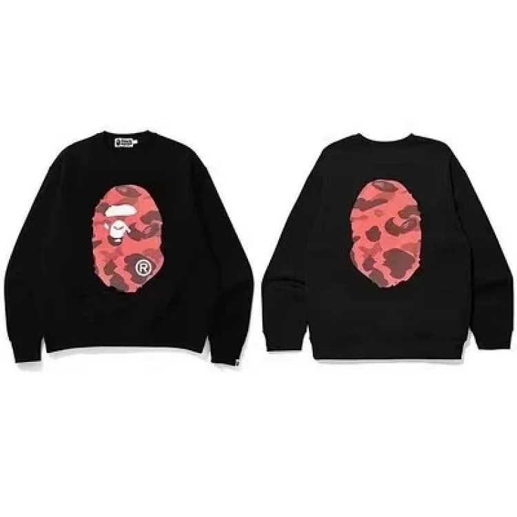 Round neck embroidered pullover sweatshirt