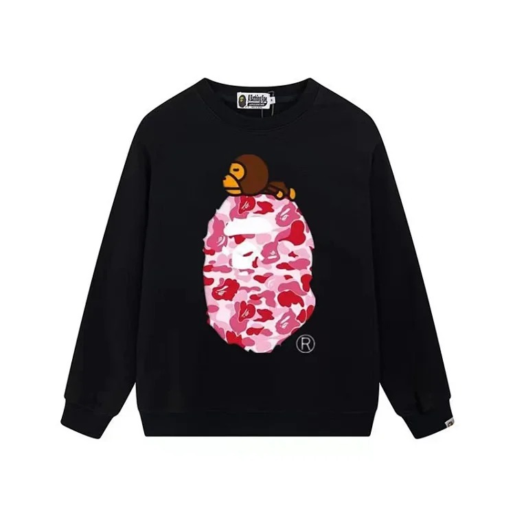 Round neck embroidered pullover sweatshirt