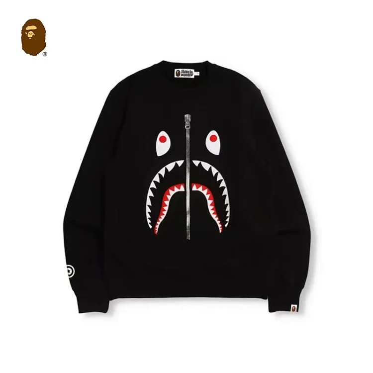 Round neck embroidered pullover sweatshirt