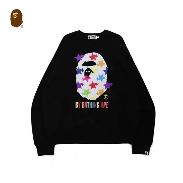 Round neck embroidered pullover sweatshirt