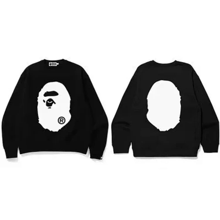 Round neck embroidered pullover sweatshirt