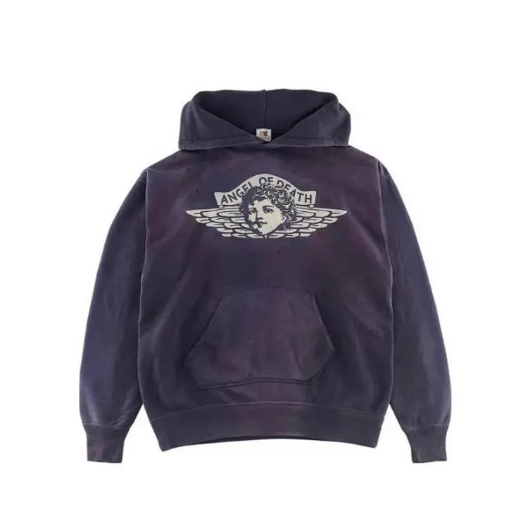 Saint Michael American retro letter printing men and women couple washed old loose casual pants trousers image 3