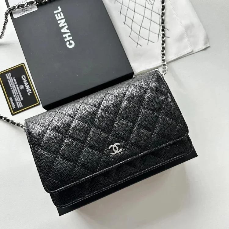High-end women's bag 2025 new popular French chain Internet celebrity single shoulder crossbody bag small square bag-2596 image 3