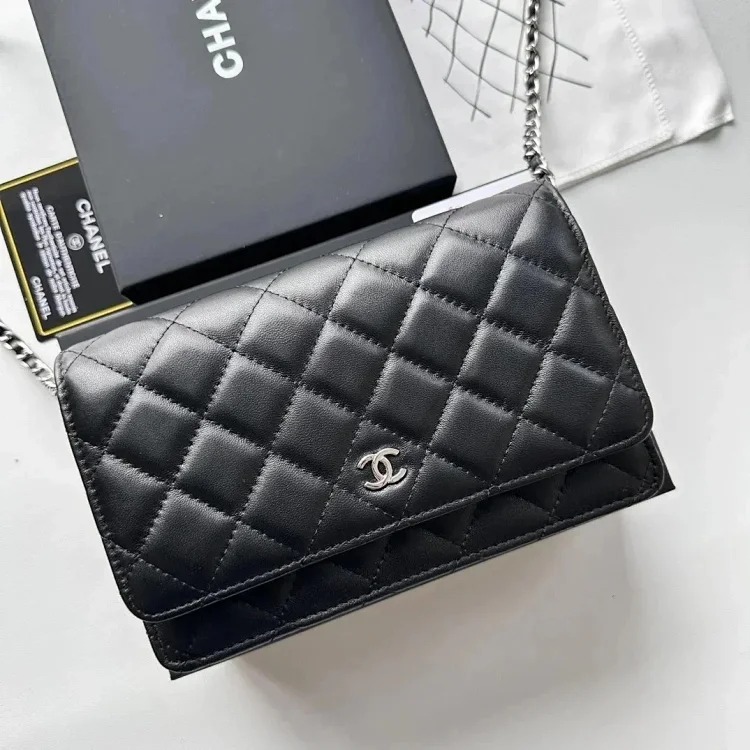 High-end women's bag 2025 new popular French chain Internet celebrity single shoulder crossbody bag small square bag-2596 image 5