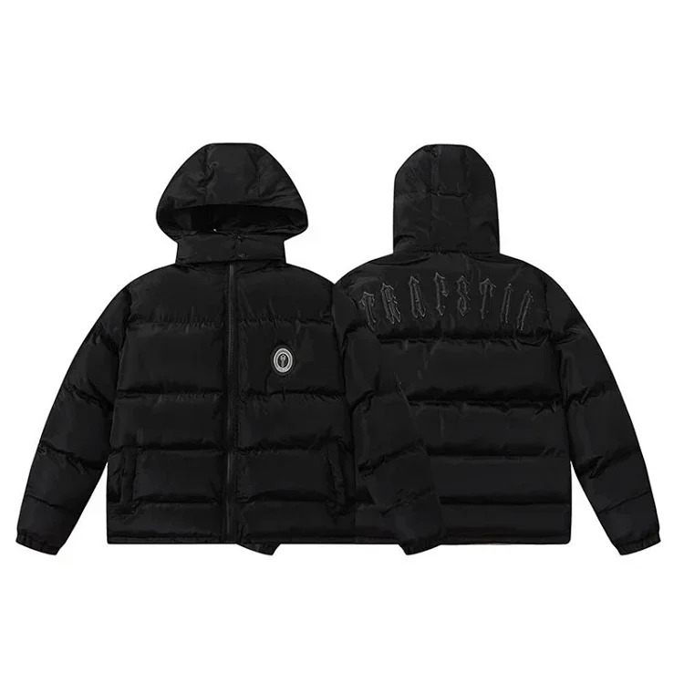 Trapstar embroidered trendy European and American hip-hop style men's hooded down jacket image 2