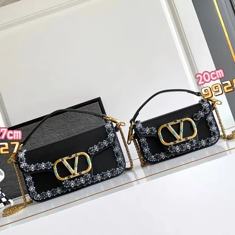 Handmade embroidered beaded handbags 2026 new style genuine leather versatile one-shoulder diagonal handbag women's bag chain fashionable temperament