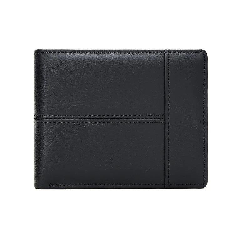 Rfid anti-theft genuine leather wallet wallet short first layer cowhide multiple card slots 2-fold wallet coin purse multiple card slots image 2
